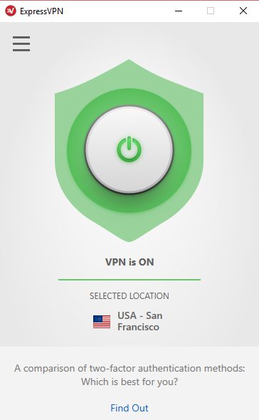 Quickly connect to ExpressVPN with one button.