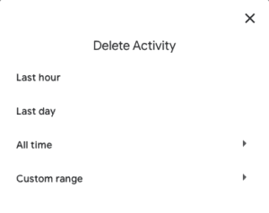 Löschen Sie alle Ihre Google-Daten