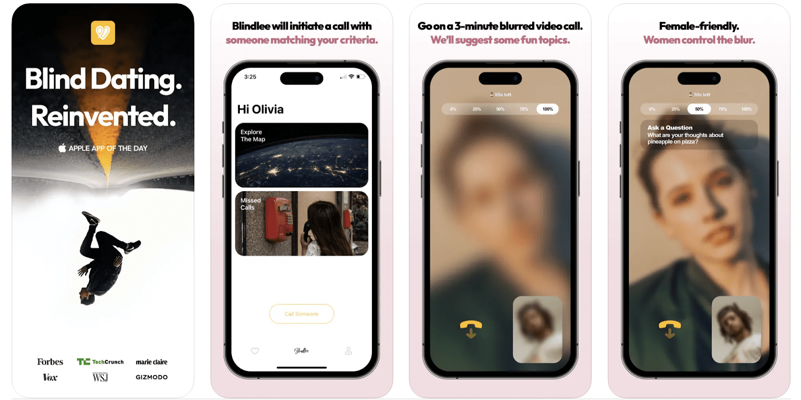 Blindlee app interface