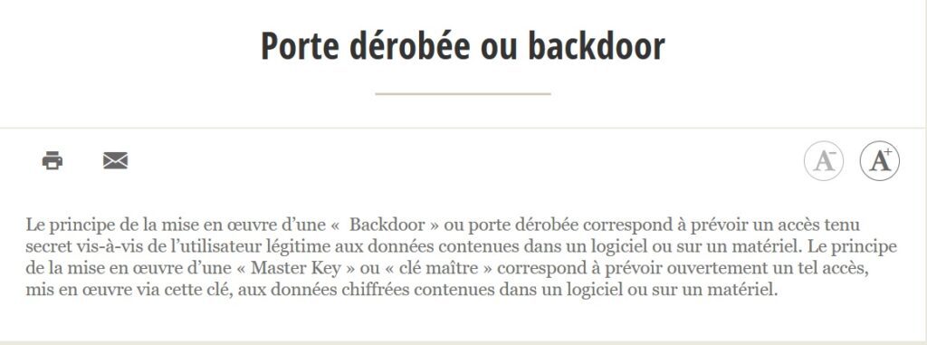 principe backdoor cnil