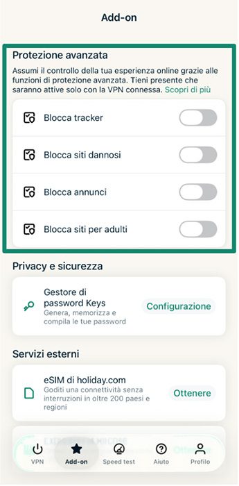 ExpressVPN add-on content blockers.