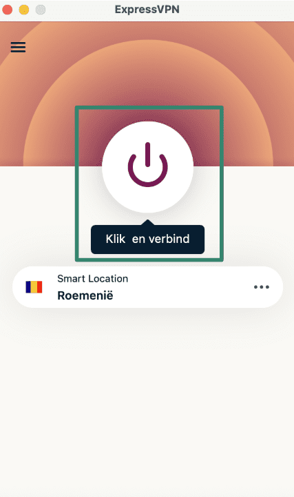 Connecting to ExpressVPN on macOS.