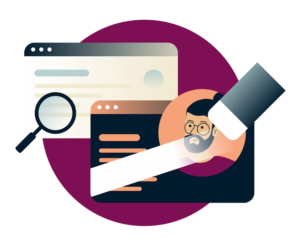 User of a laptop accessing the internet with an ad blocker.