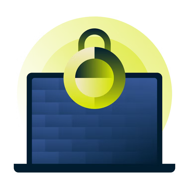 Cross symbol over a folder icon.