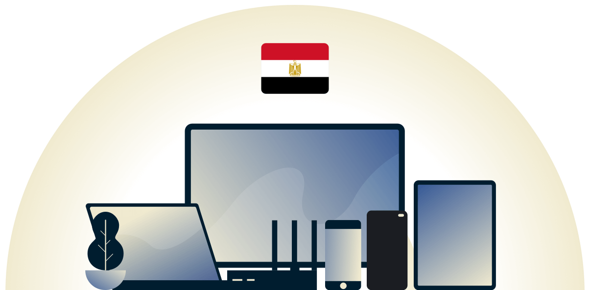 Egypt VPN protegendo uma variedade de dispositivos.