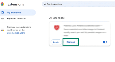 How to remove a Chrome extension.