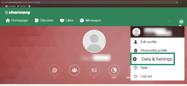 From your profile, click Data & Settings