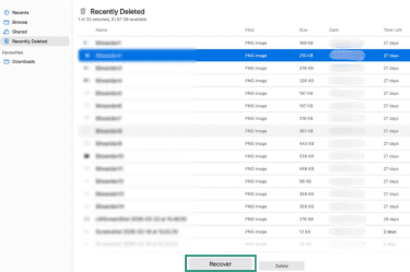 Recover files from Recently Deleted on iCloud Drive.