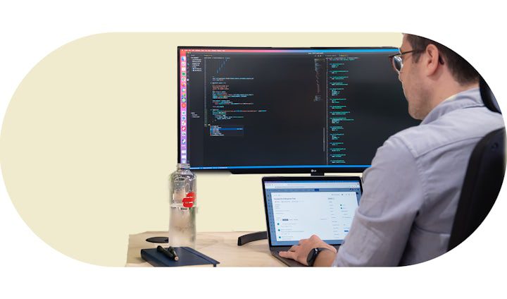 ExpressVPN IT employee at computer